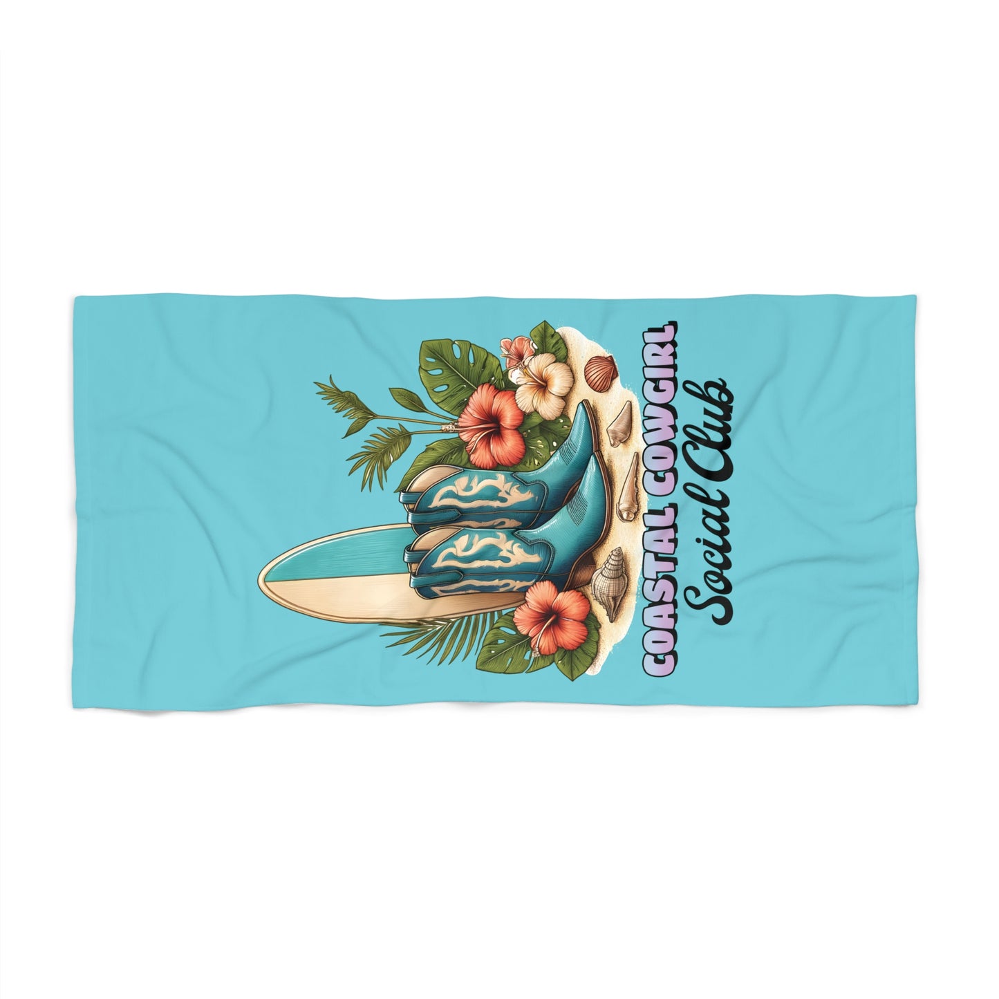 Coastal Cowgirl Social Club Beach Towel