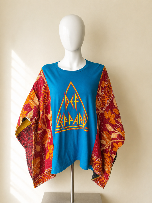 Def Leppard Handmade Boho Poncho Top