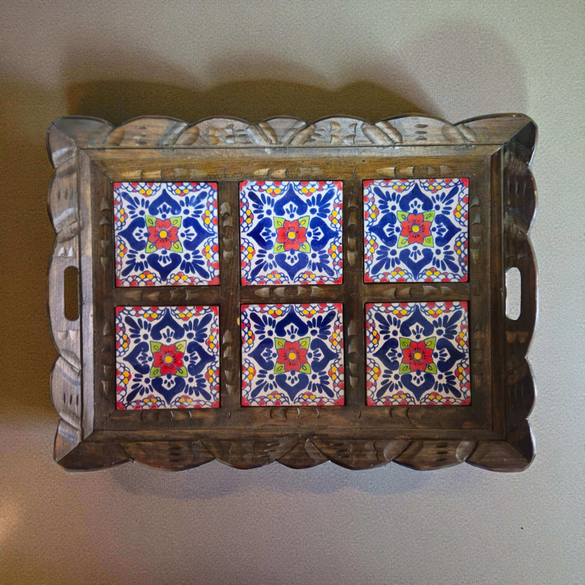 Handmade Talavera Tile Serving Tray
