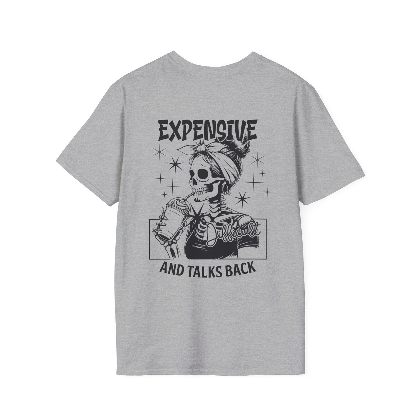 Expensive/Talks Back - Unisex Softstyle T-Shirt