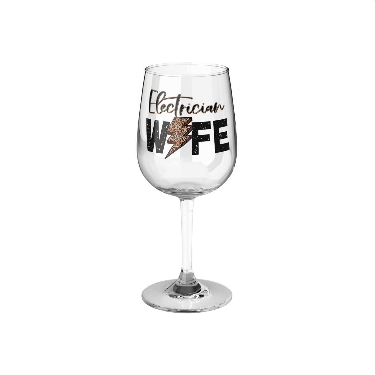 Electrician Wife Wine Glass, 12oz