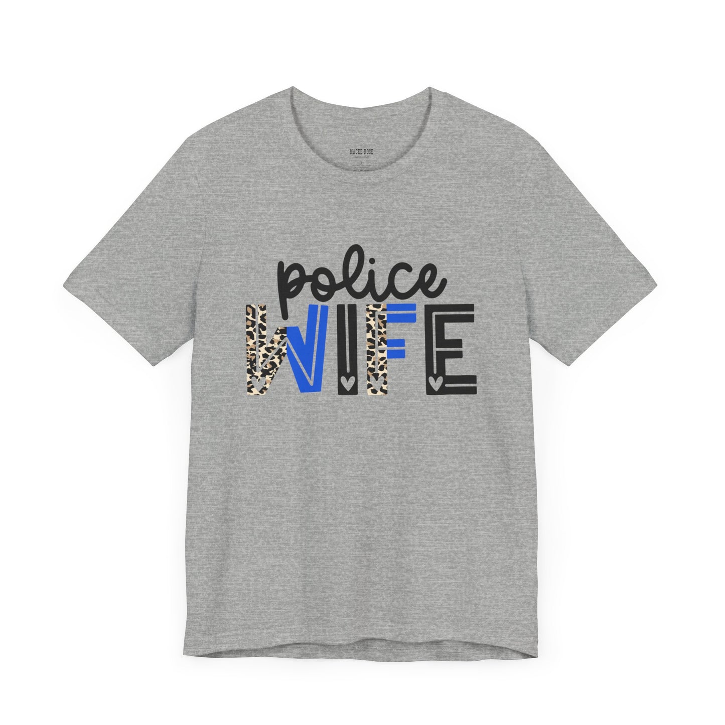 Police Wife - Leopard Print Short Sleeve Tee