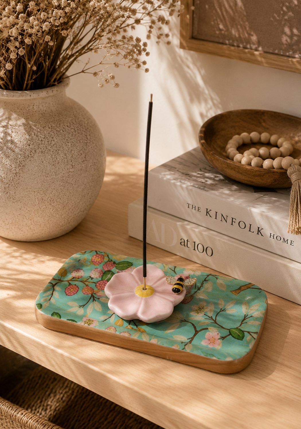 Berry Blossom Collection – Handcrafted Wooden Incense Holder