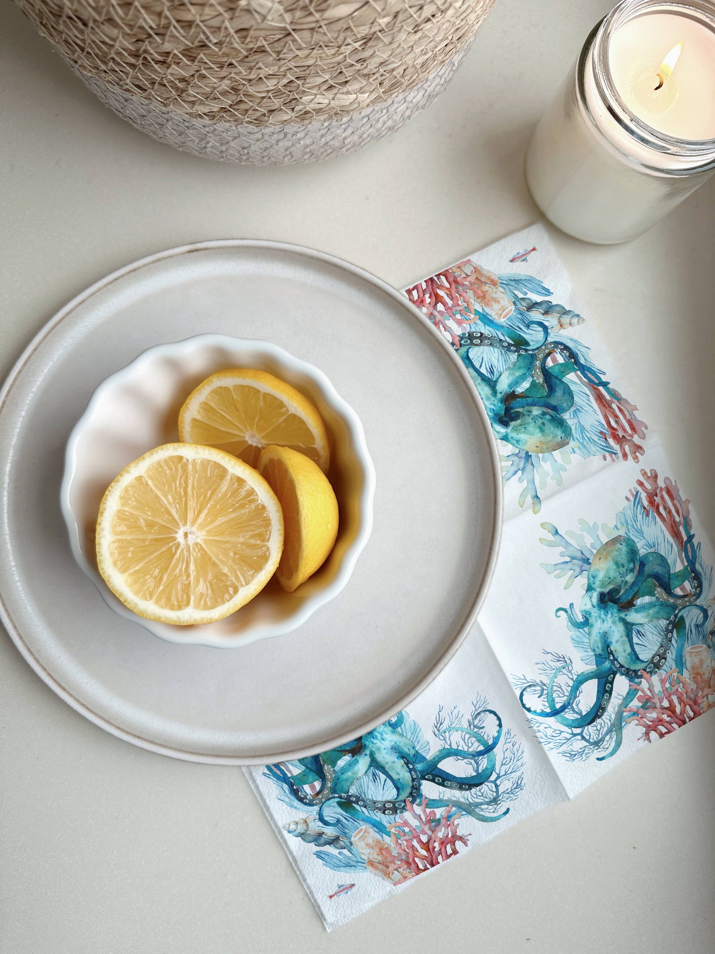 Octopus Cocktail Napkins - Nautical Napkins