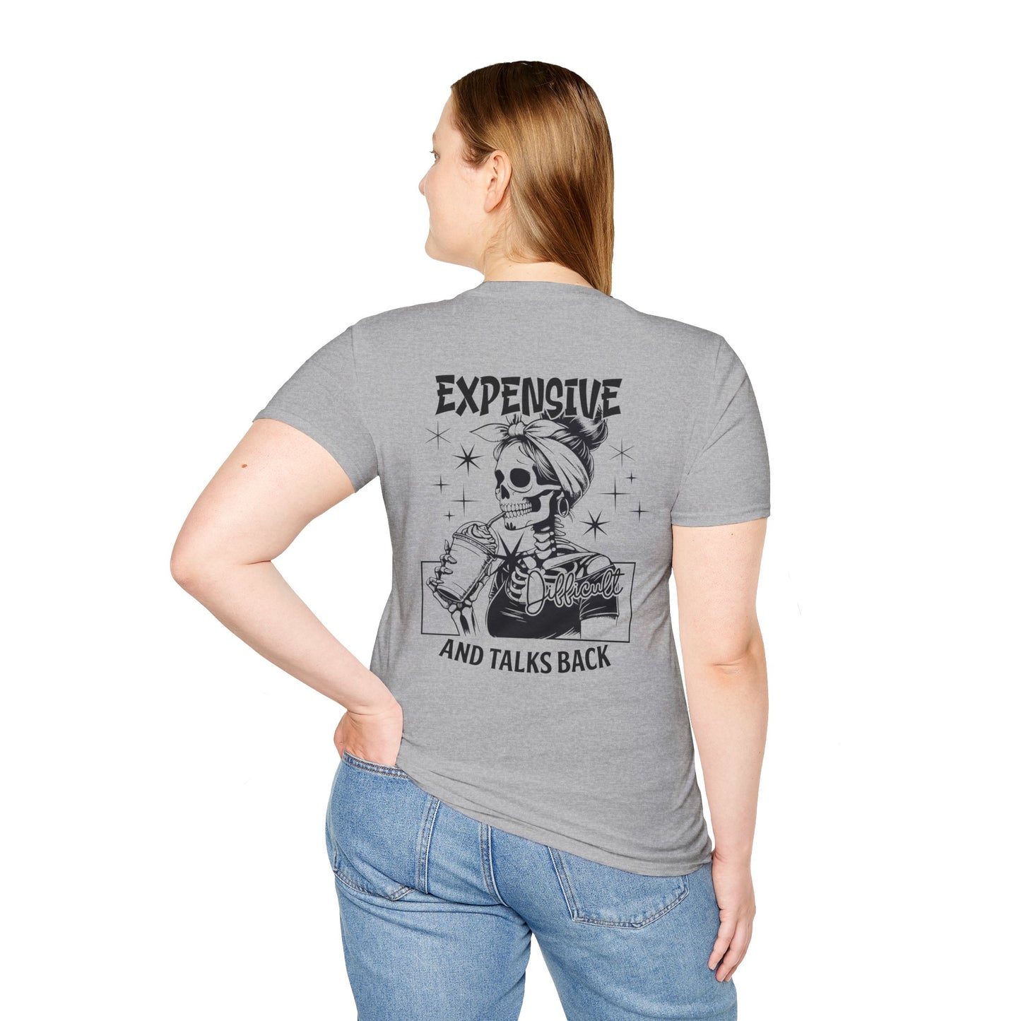 Expensive/Talks Back - Unisex Softstyle T-Shirt