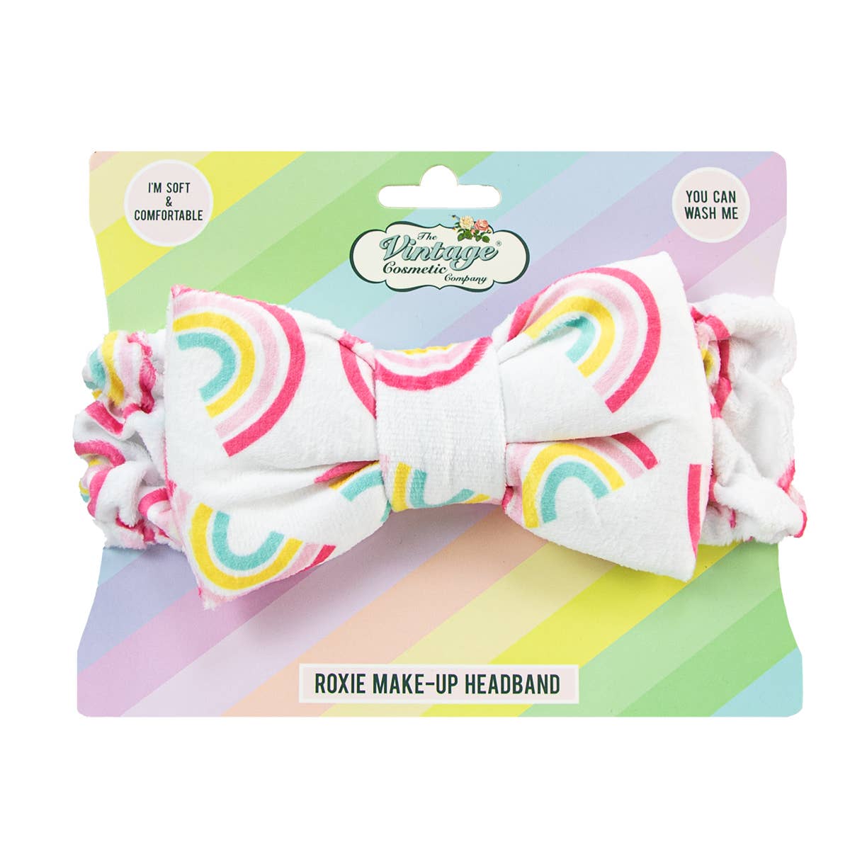 Roxie Rainbow Spa Headband | Soft Makeup & Skincare Headband