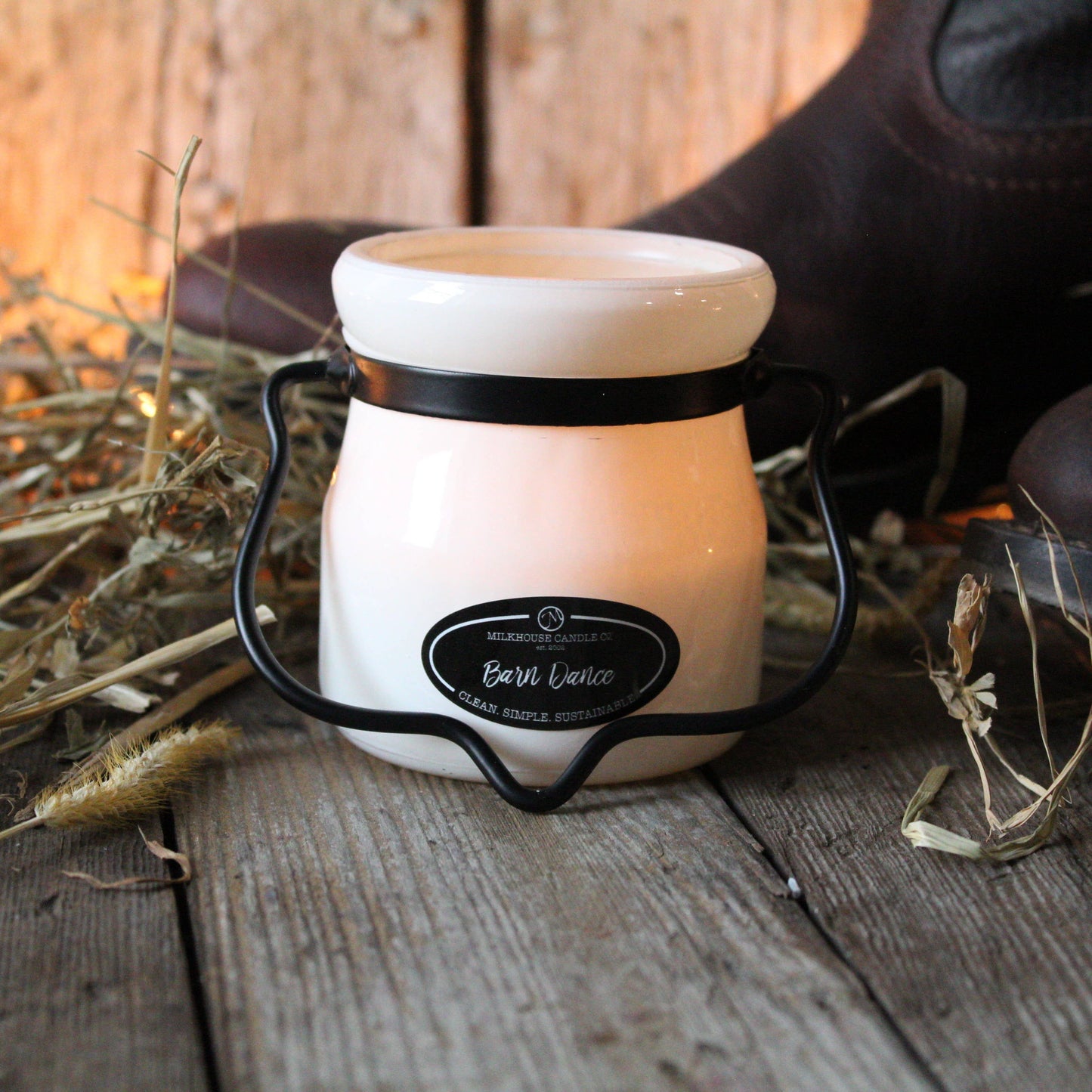 5 oz Cream Jar Candle: Barn Dance