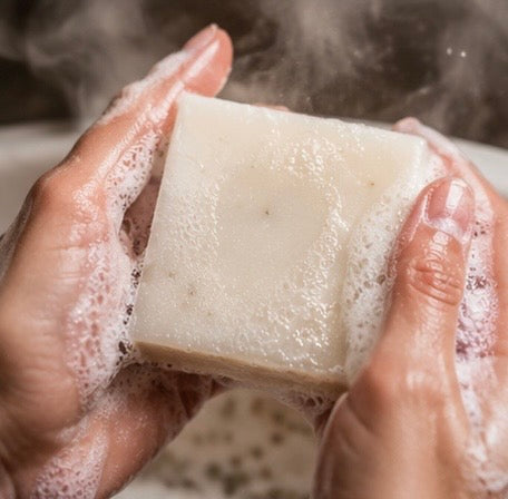African Violet Artisan Soap Bar | Floral Handmade Bath Soap