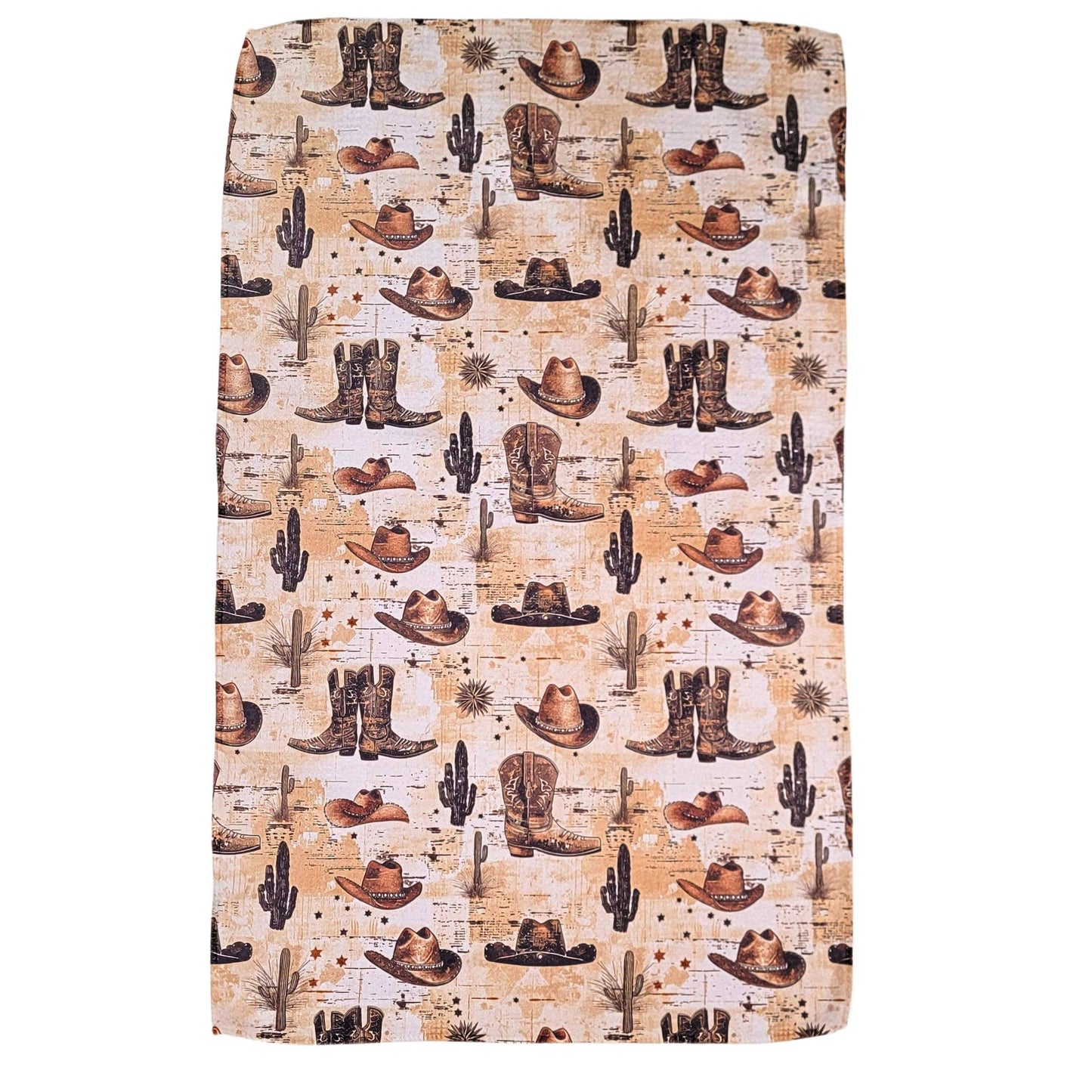 Western Cowboy Boots Waffle Weave Kitchen Towels | Farmhouse Western Decor