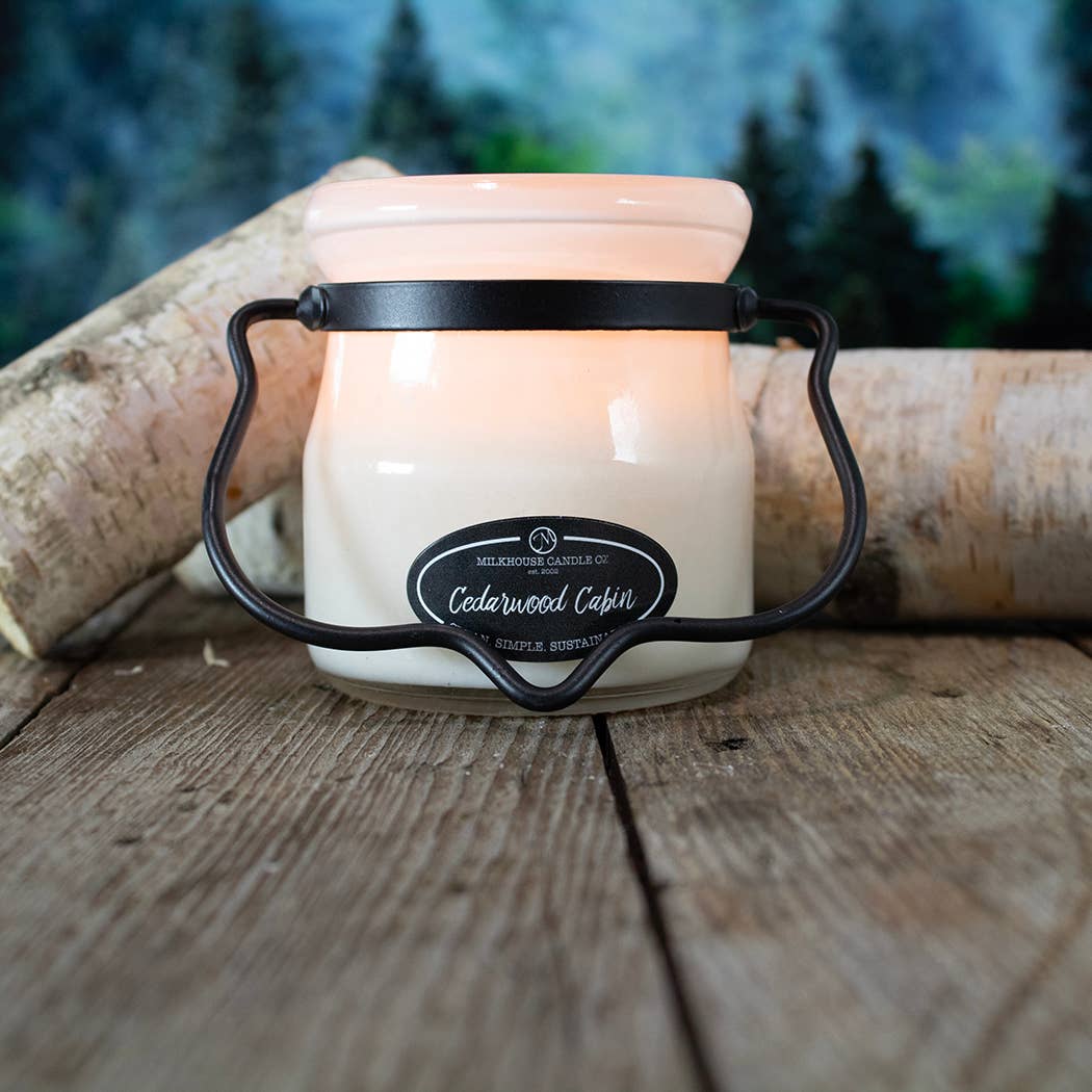 5 oz Cream Jar Candle: Cedarwood Cabin