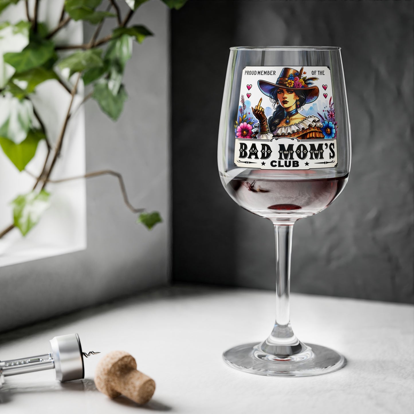 Bad Mom's Club #1 Wine Glass, 12oz