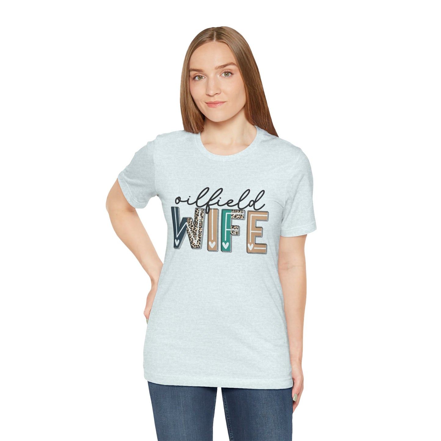 Oilfield Wife - Leopard Print Short Sleeve Tee