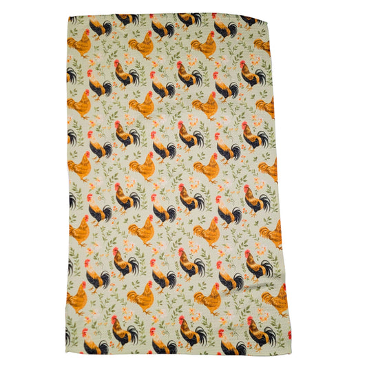 Rooster in the Hen House Waffle Dish Towels - Summer Decor