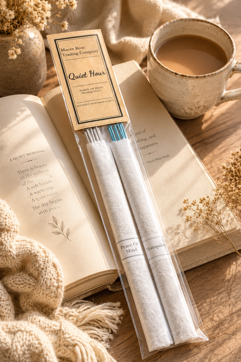 Quiet Hour Curated Incense Collection | Peace of Mind & Tranquility | 20 Count Handmade Incense Sticks