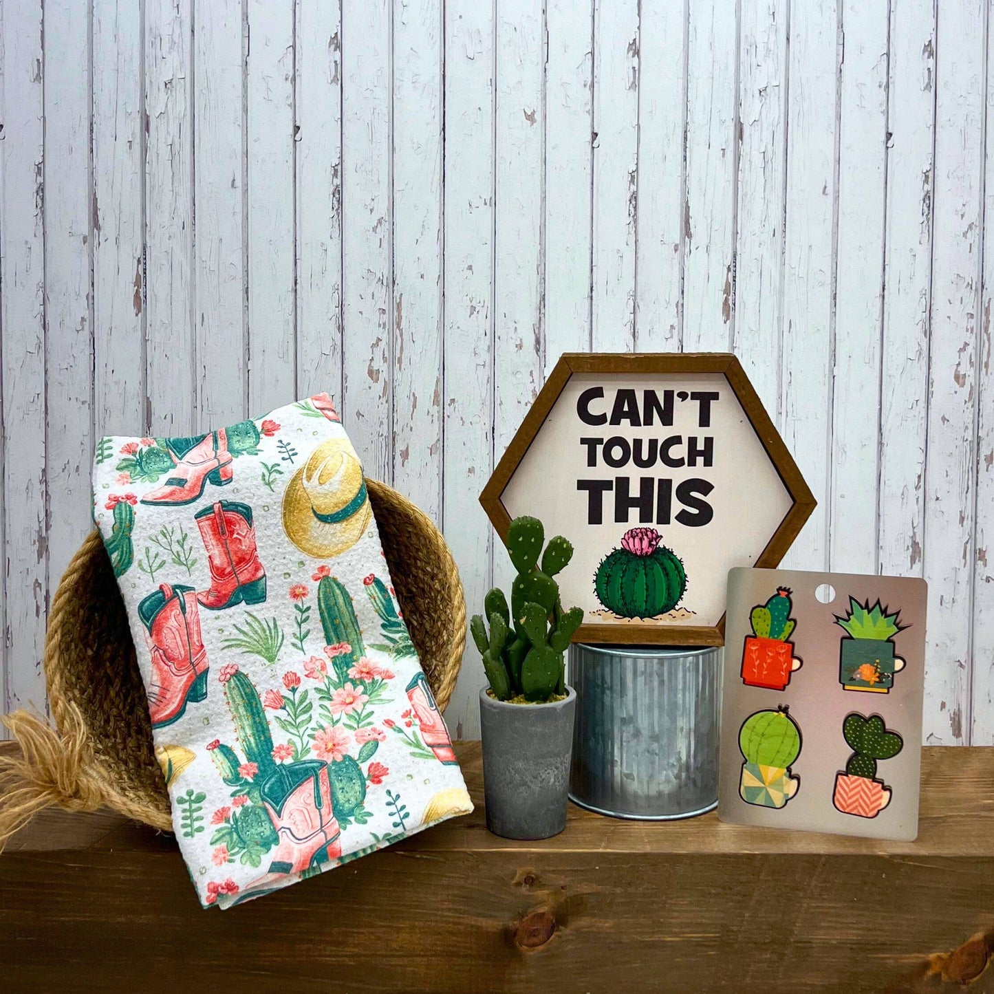 Cowgirl Boots & Hat Waffle Dish Towels - Western Home Decor