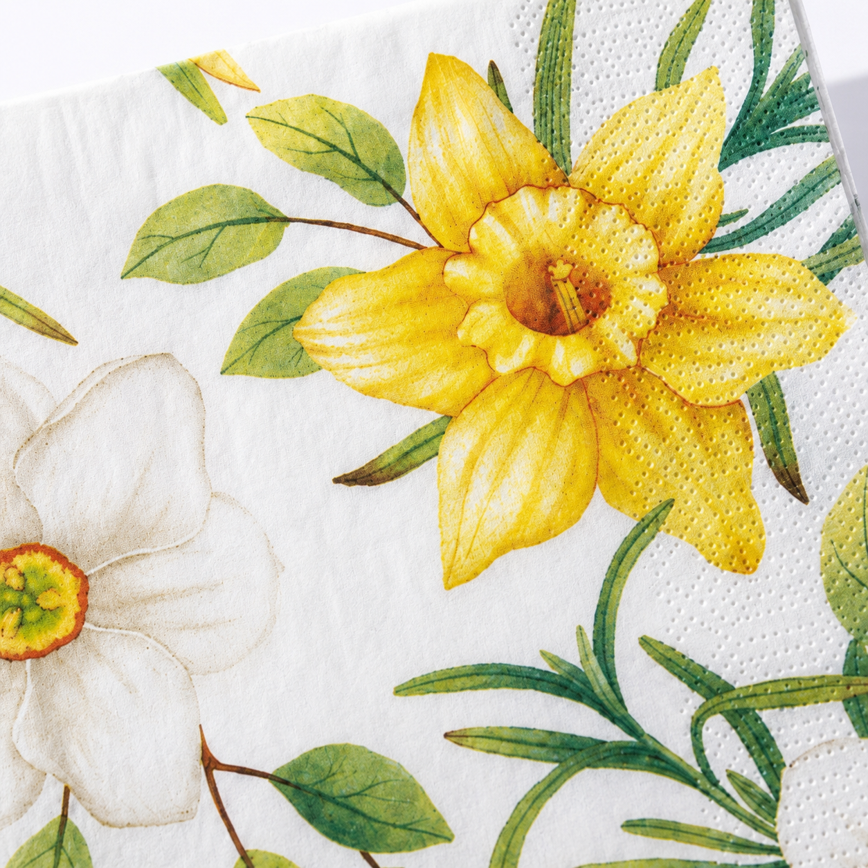 Watercolor Daffodils Floral Paper Napkins | Decoupage & Craft Napkins