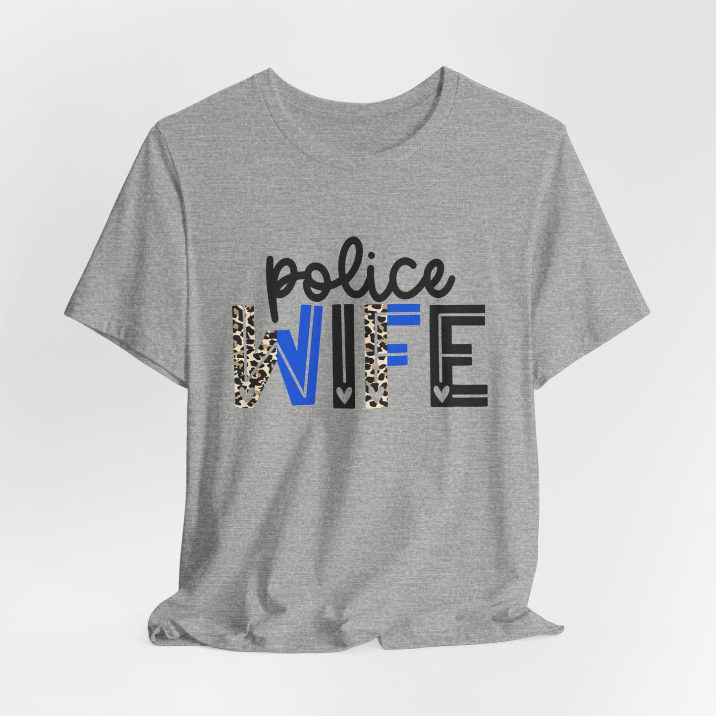 Police Wife - Leopard Print Short Sleeve Tee