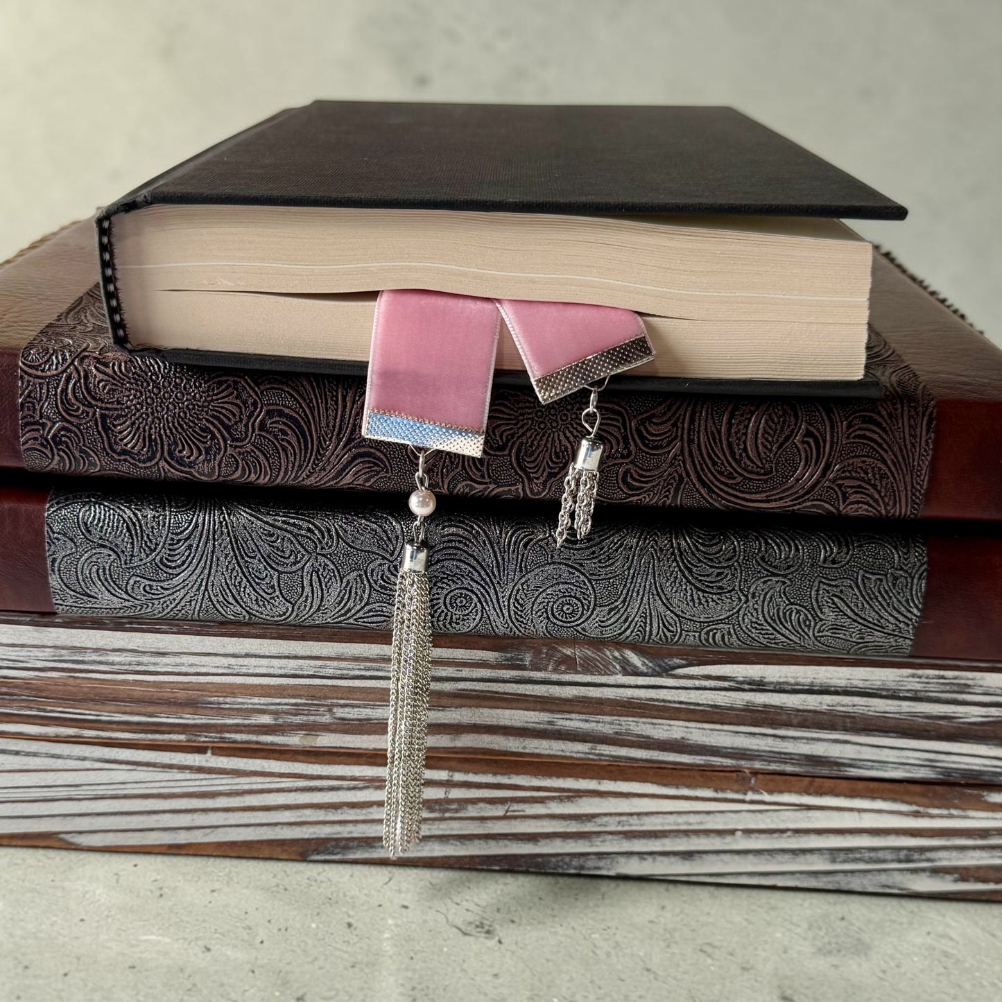 Handmade Velvet Ribbon Bookmark | Luxury Boho Gift for Readers