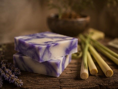 Lavender Lemongrass Artisan Soap Bar | Handmade Botanical Bath Soap