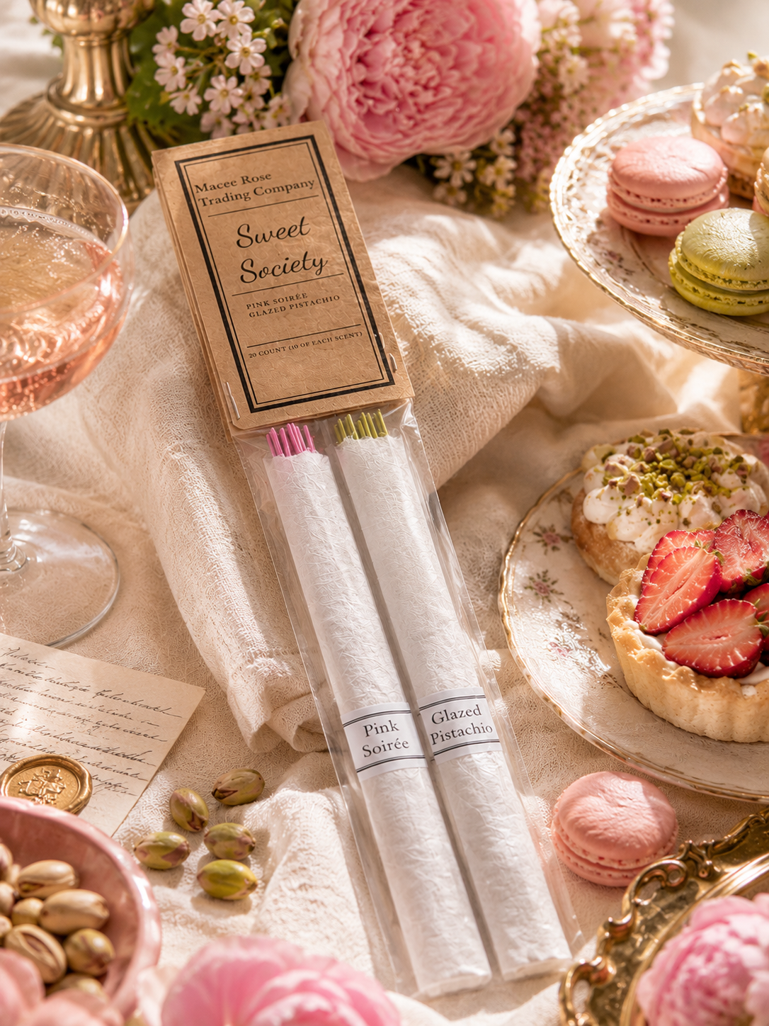 Sweet Society Curated Incense Collection | Pink Soirée & Glazed Pistachio