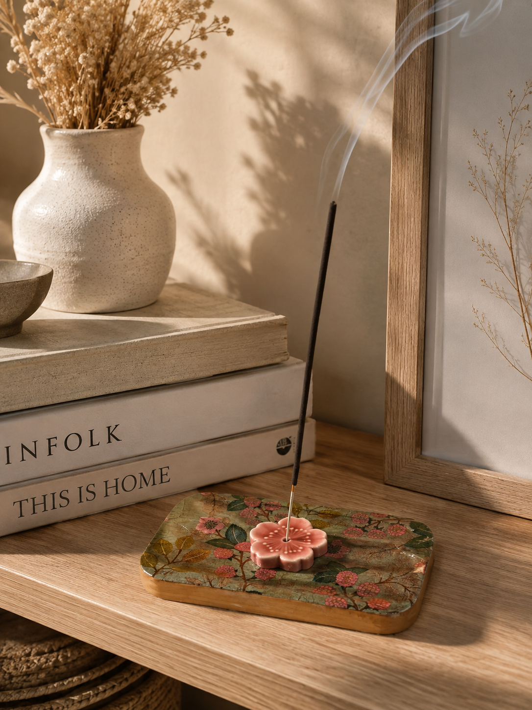 Berry Blossom Collection – Handcrafted Wooden Incense Holder
