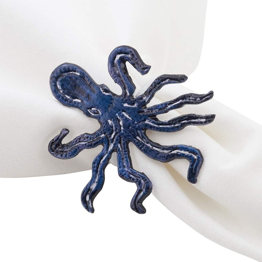Coastal Octopus Napkin Rings Set of 4