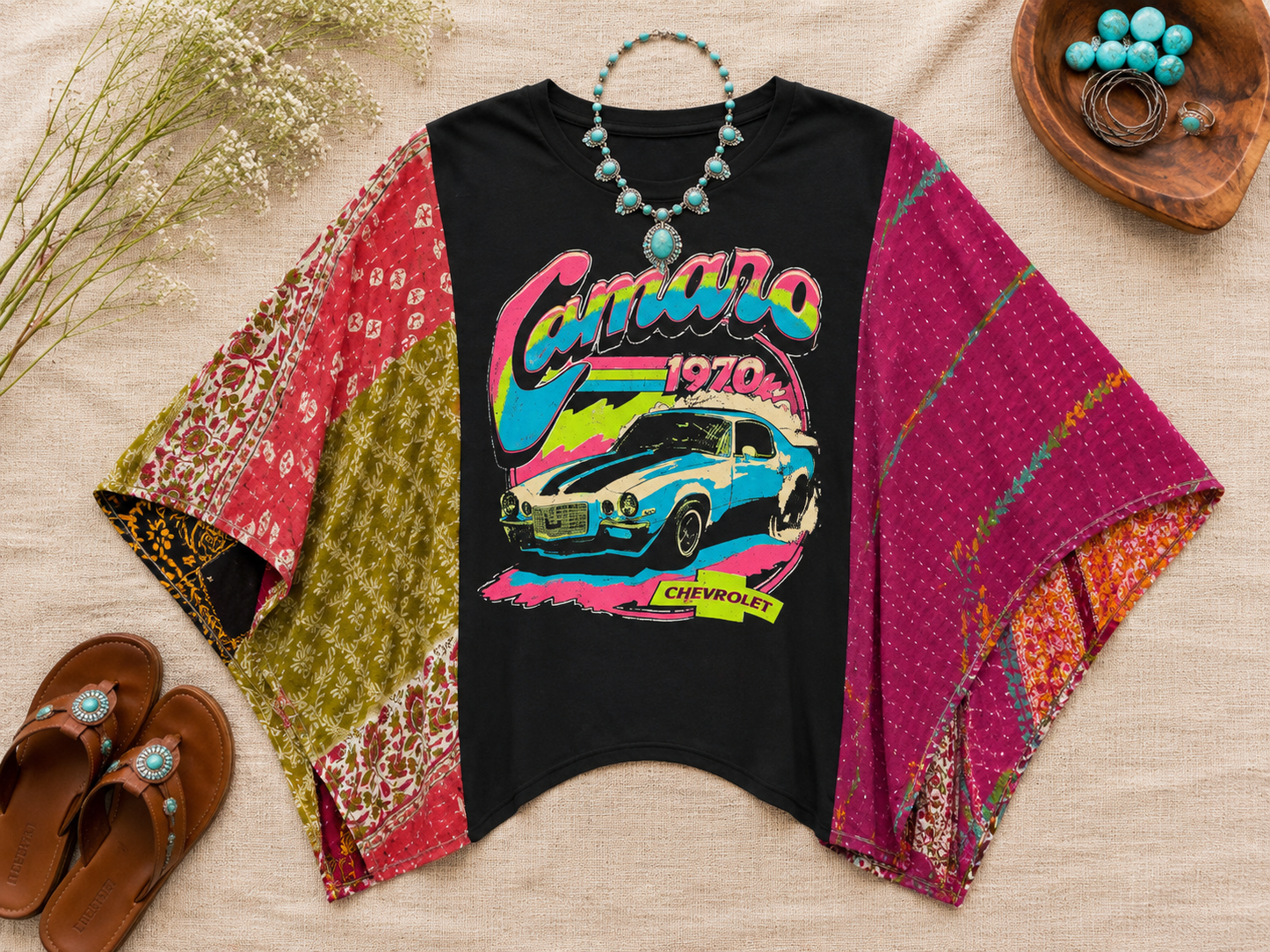 Camaro Handmade Boho Poncho Top