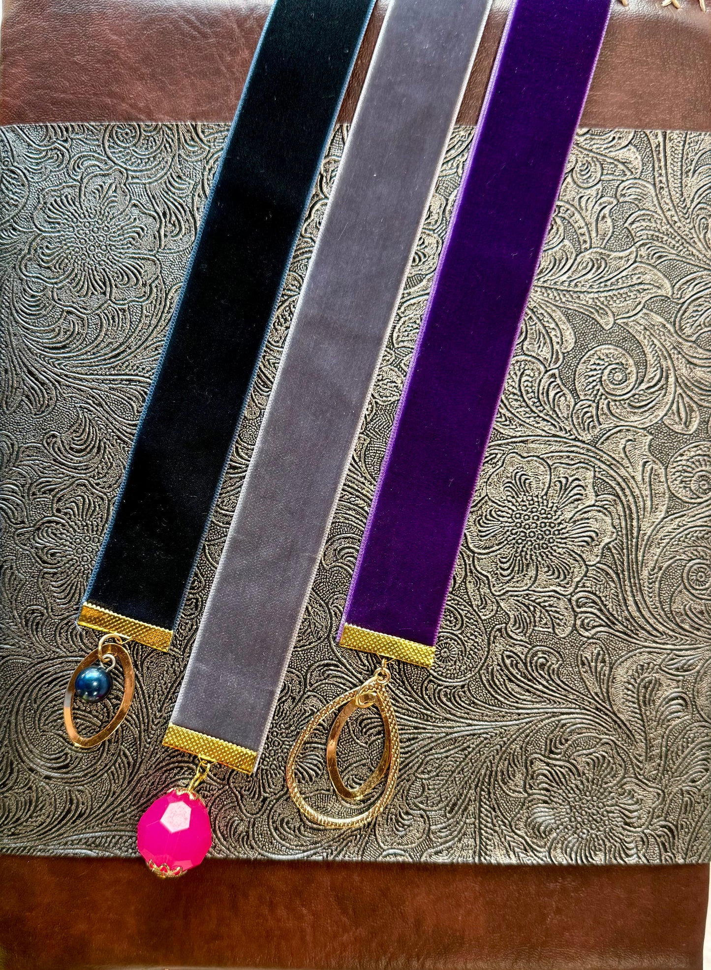 Handmade Velvet Ribbon Bookmark | Luxury Boho Gift for Readers