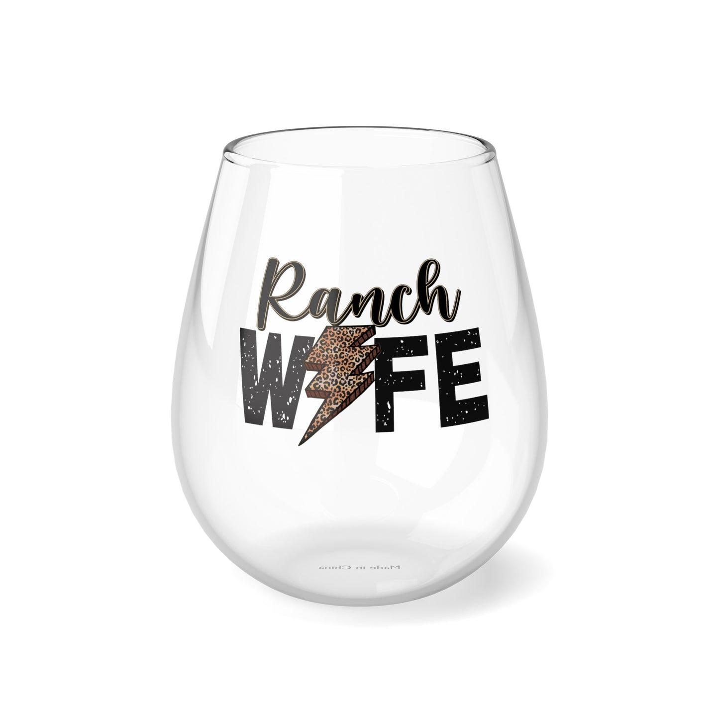 Ranch Wife - Stemless Wine Glass, 11.75oz