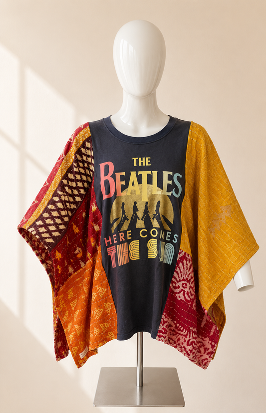 Beatles Inspired Handmade Boho Poncho