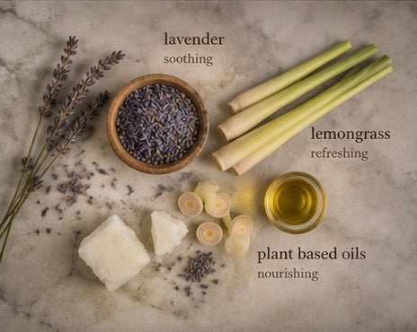 Lavender Lemongrass Artisan Soap Bar | Handmade Botanical Bath Soap