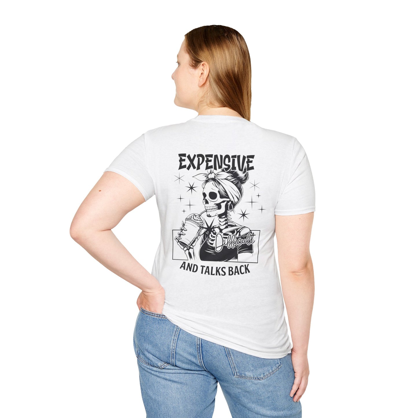 Expensive/Talks Back - Unisex Softstyle T-Shirt