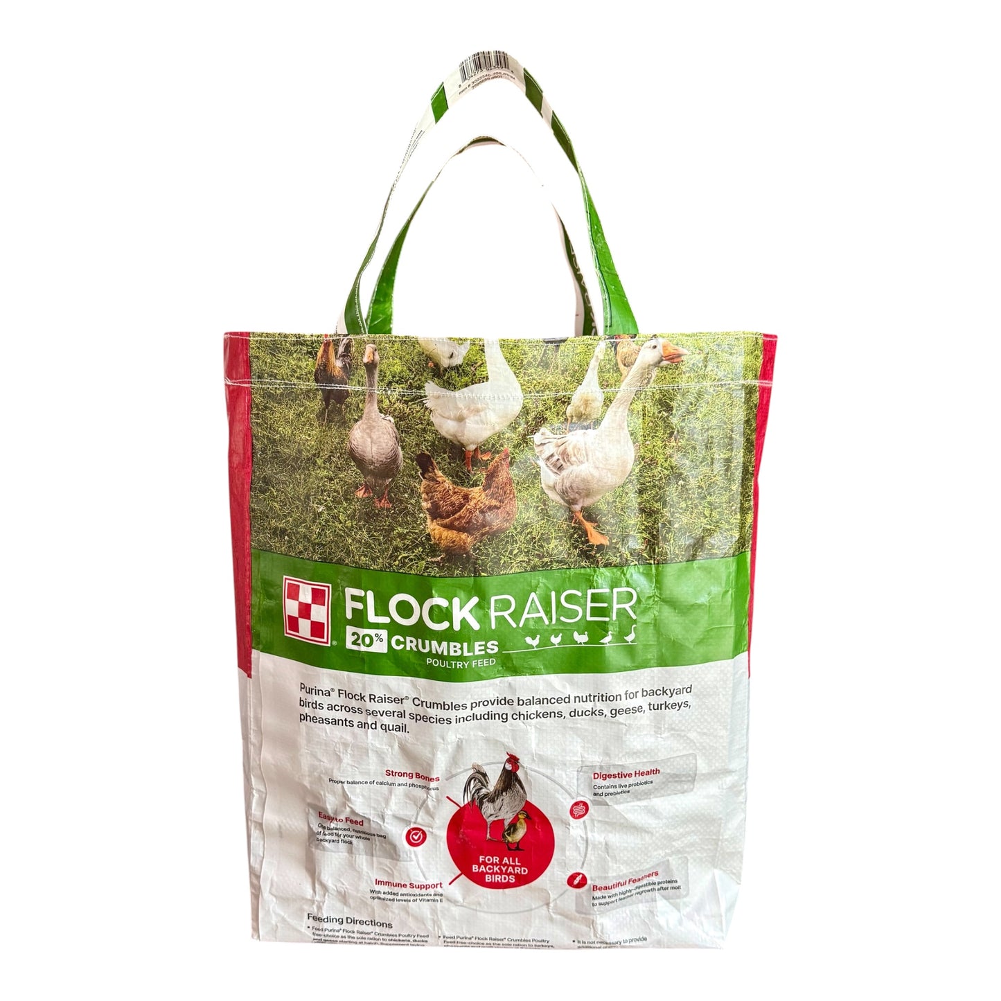 Rooster & Duck Market Tote - From The Feed Sack Collection