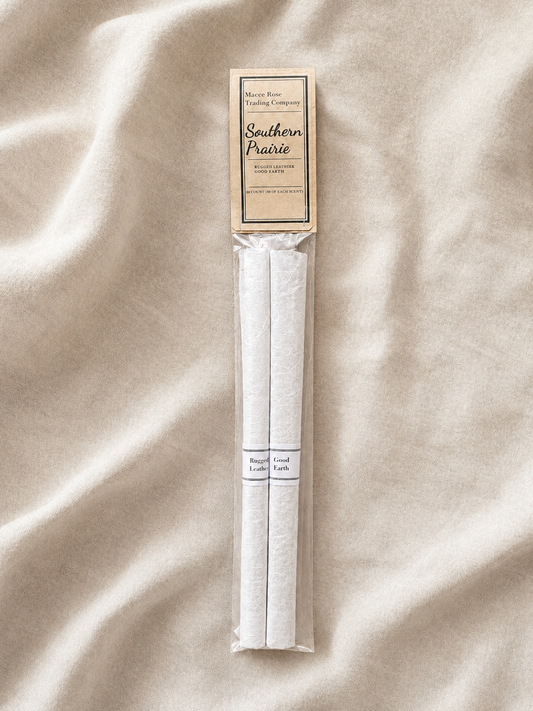 Southern Prairie Curated Incense Collection | Rugged Leather + Good Earth | Handmade Artisan Incense Gift Set