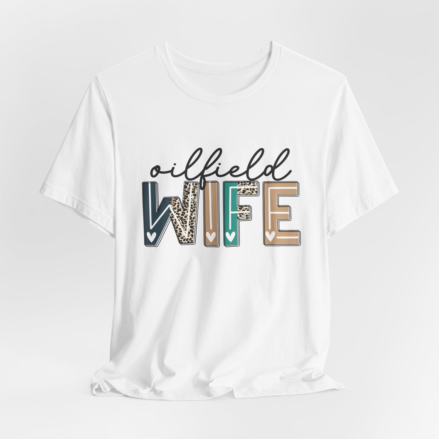 Oilfield Wife - Leopard Print Short Sleeve Tee