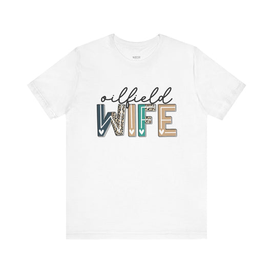 Oilfield Wife - Leopard Print Short Sleeve Tee