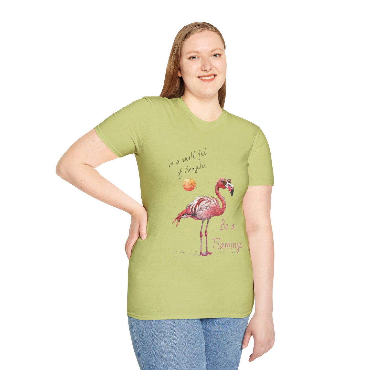 Be A Flamingo - Unisex Softstyle T-Shirt