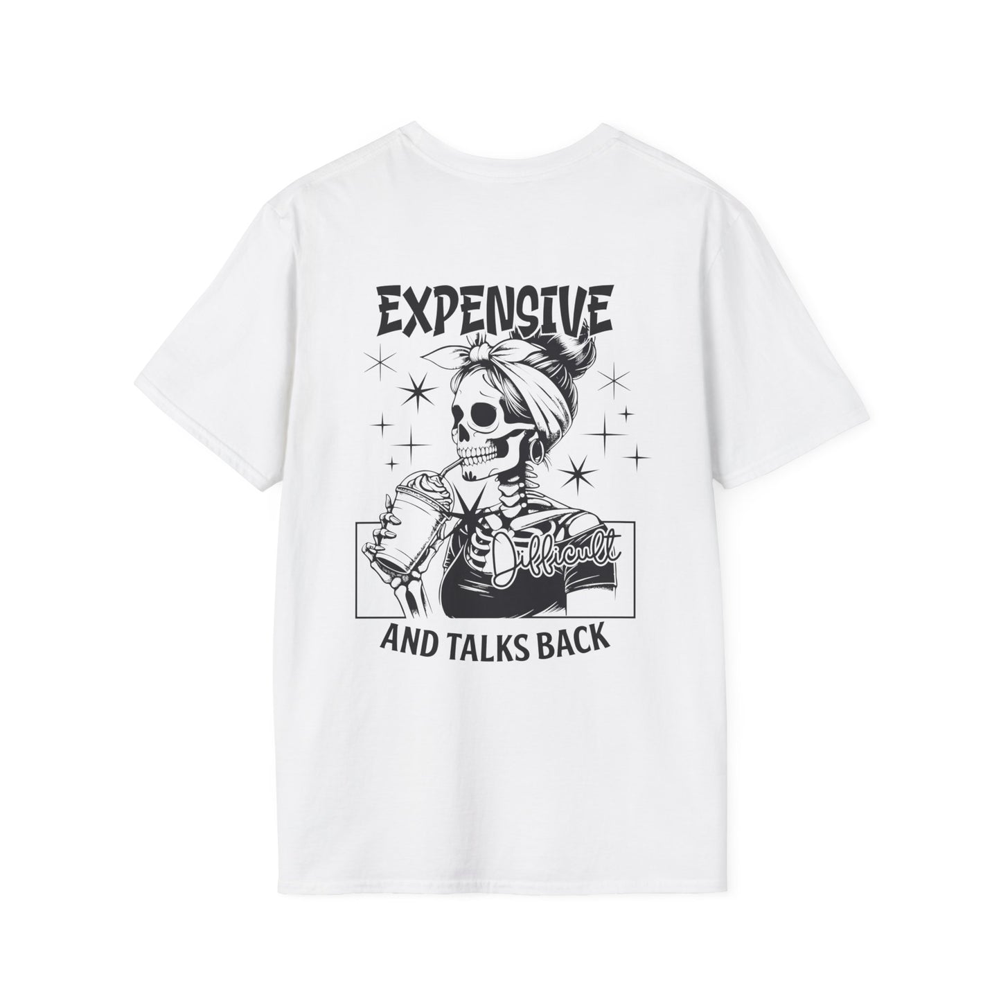 Expensive/Talks Back - Unisex Softstyle T-Shirt