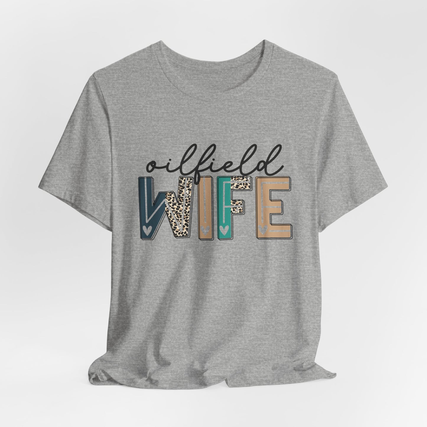 Oilfield Wife - Leopard Print Short Sleeve Tee