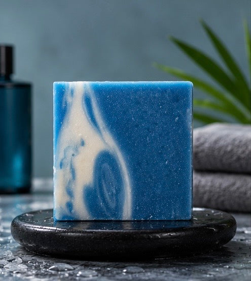 Cool Water Artisan Soap Bar | Fresh Aquatic Men’s Cologne Soap with Sea Salt