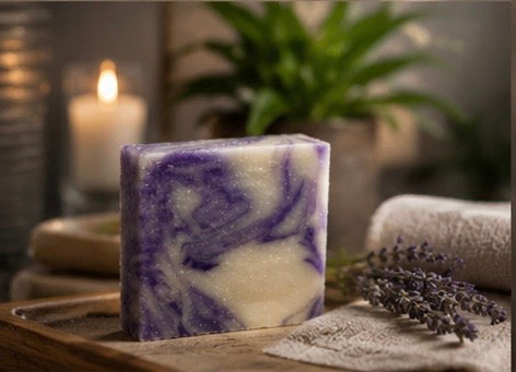 Lavender Lemongrass Artisan Soap Bar | Handmade Botanical Bath Soap