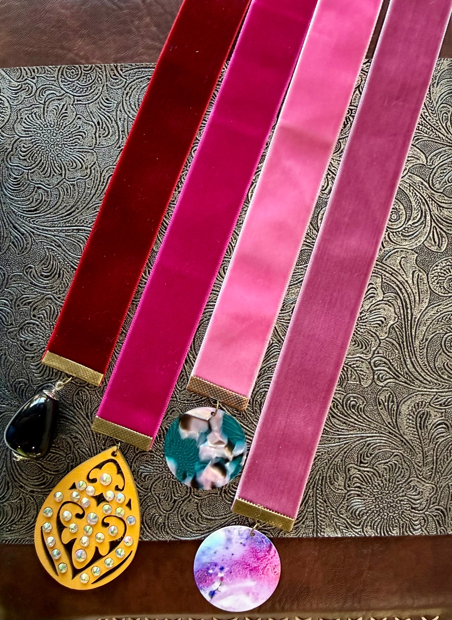 Handmade Velvet Ribbon Bookmark | Luxury Boho Gift for Readers