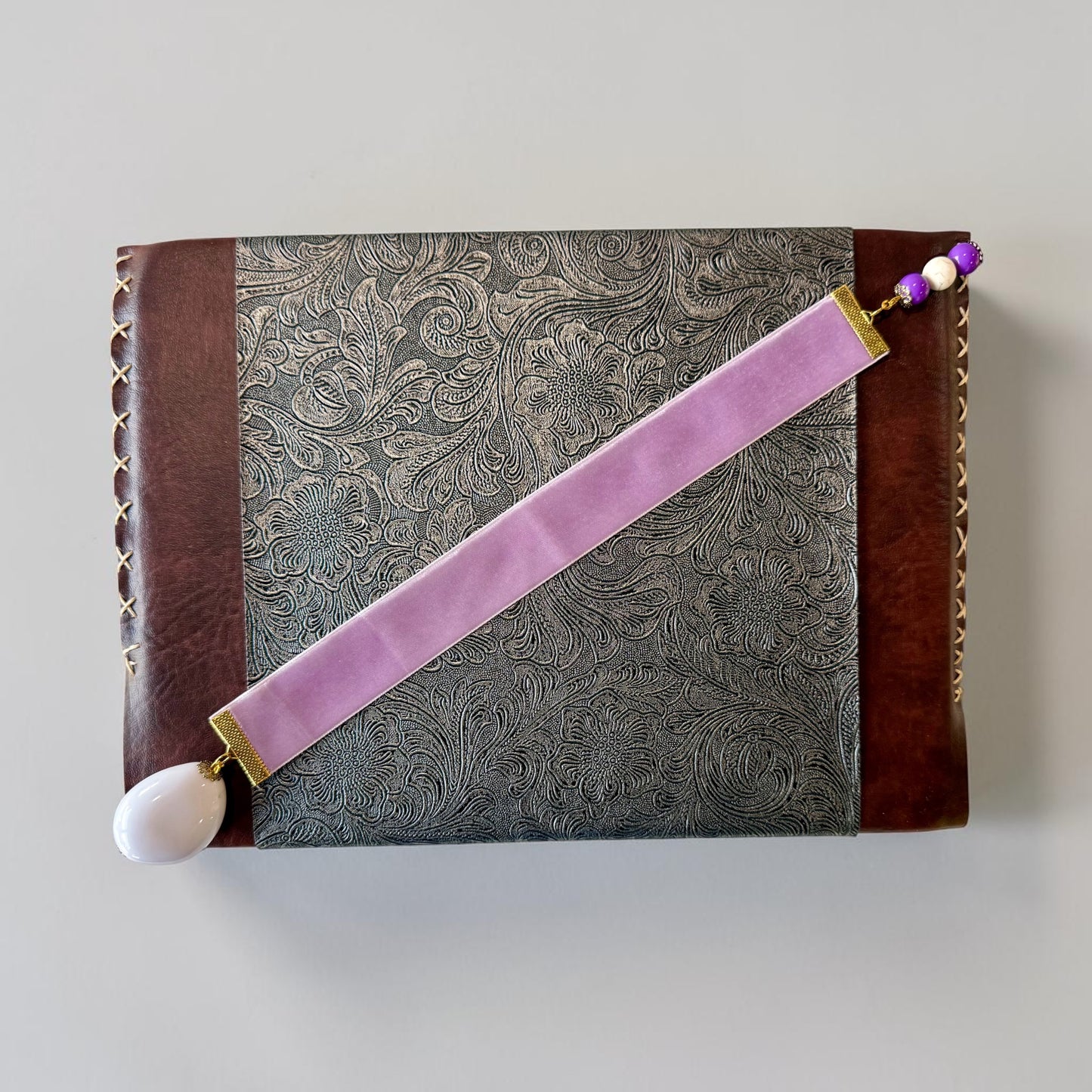 Handmade Velvet Ribbon Bookmark | Luxury Boho Gift for Readers