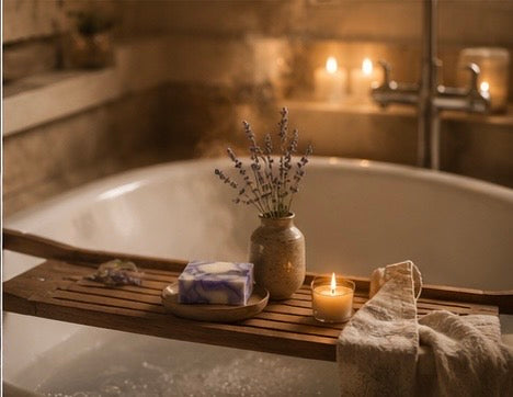 Lavender Lemongrass Artisan Soap Bar | Handmade Botanical Bath Soap