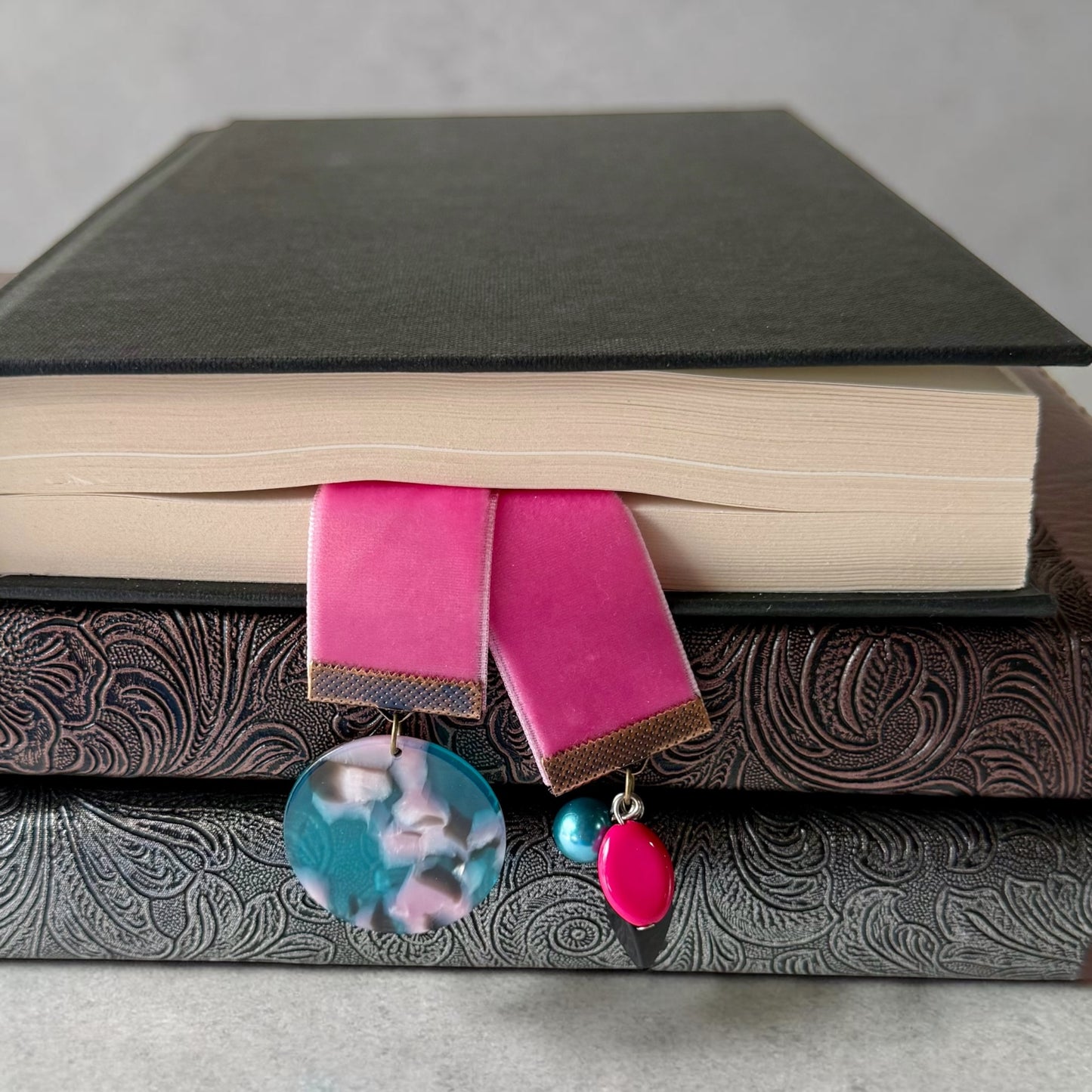 Handmade Velvet Ribbon Bookmark | Luxury Boho Gift for Readers