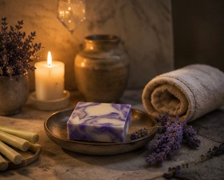 Lavender Lemongrass Artisan Soap Bar | Handmade Botanical Bath Soap