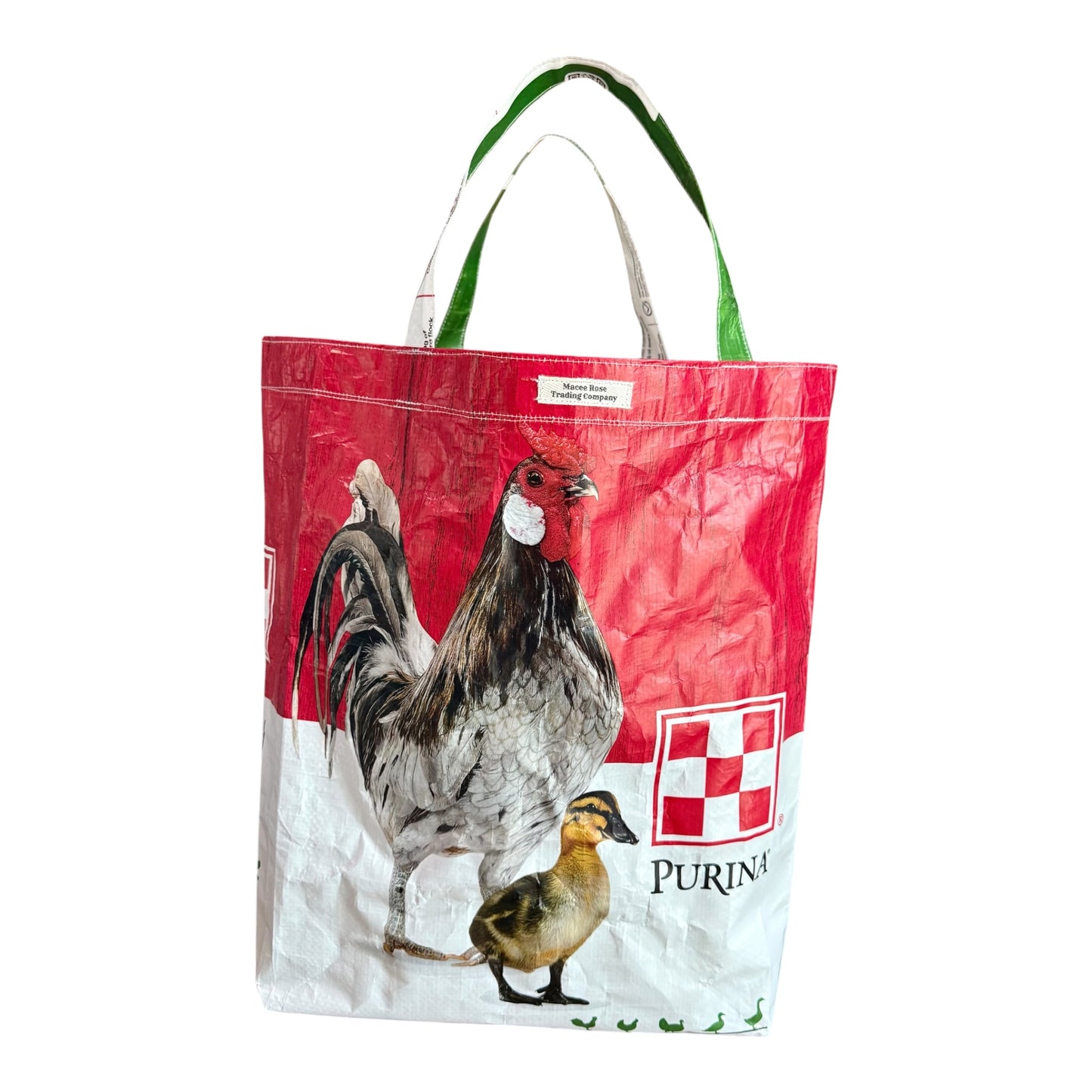 Rooster & Duck Market Tote - From The Feed Sack Collection