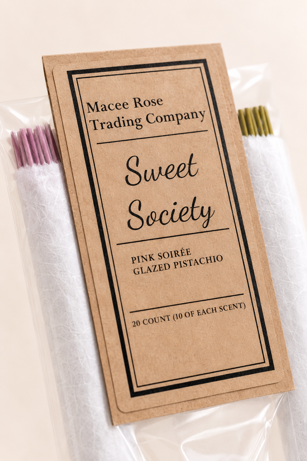 Sweet Society Curated Incense Collection | Pink Soirée & Glazed Pistachio