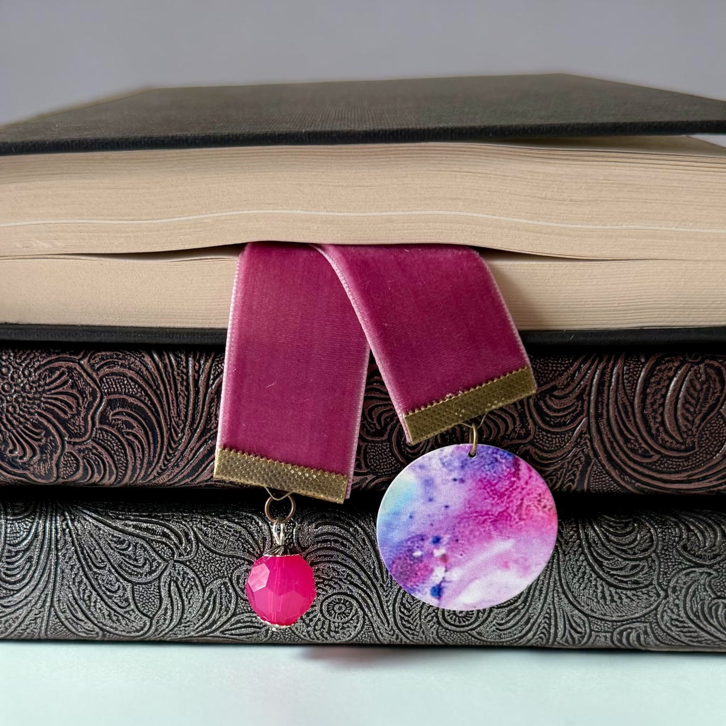 Handmade Velvet Ribbon Bookmark | Luxury Boho Gift for Readers