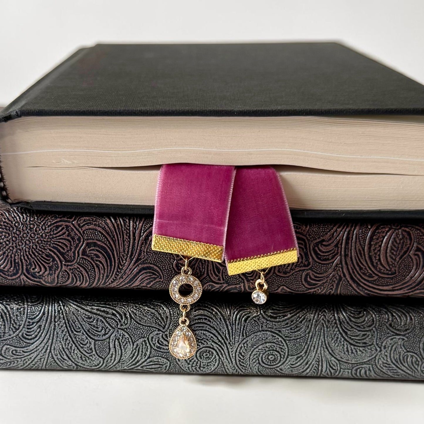 Handmade Velvet Ribbon Bookmark | Luxury Boho Gift for Readers